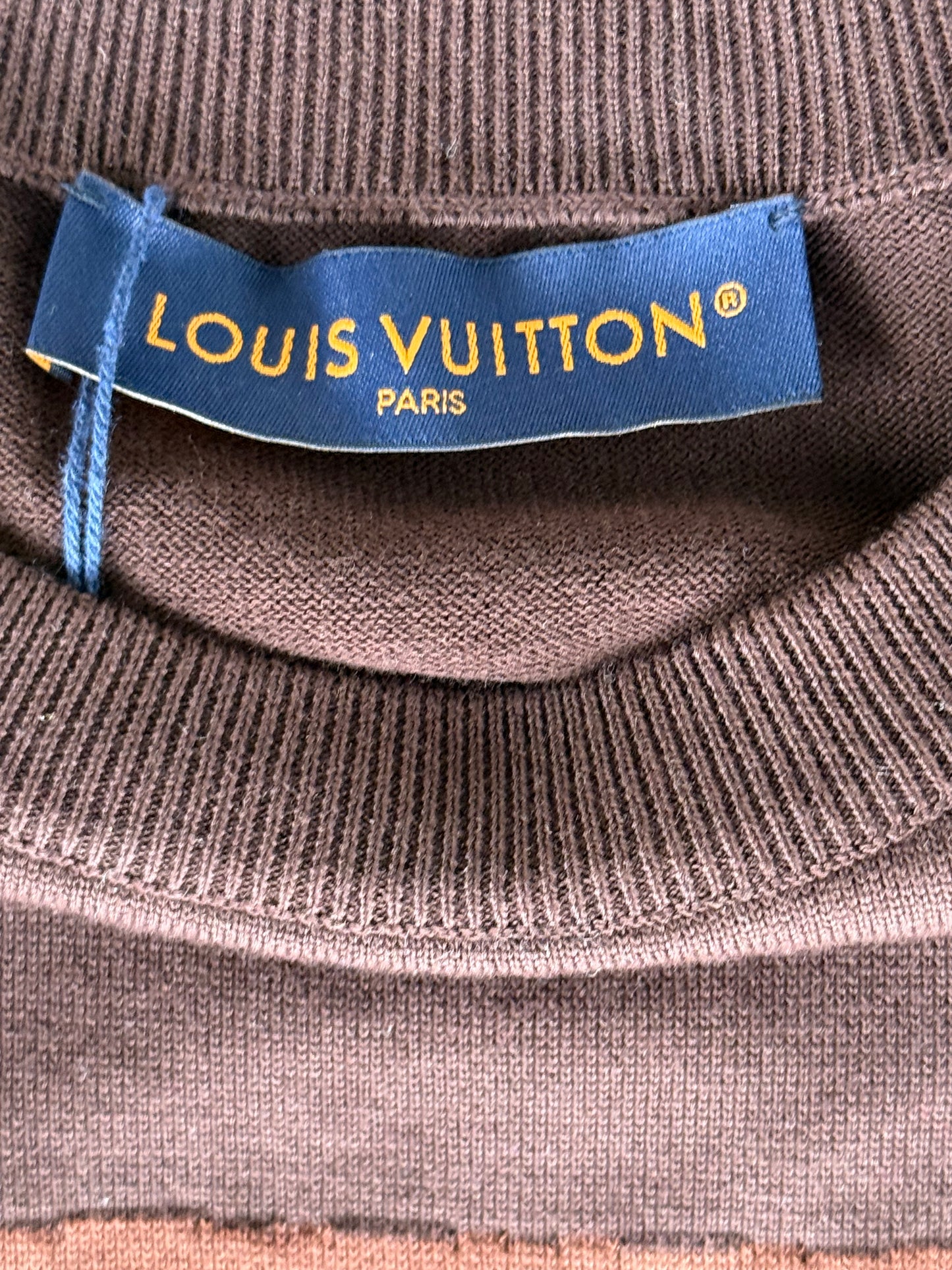 Louis Vuitton Brown Trunk Intarsia T-Shirt