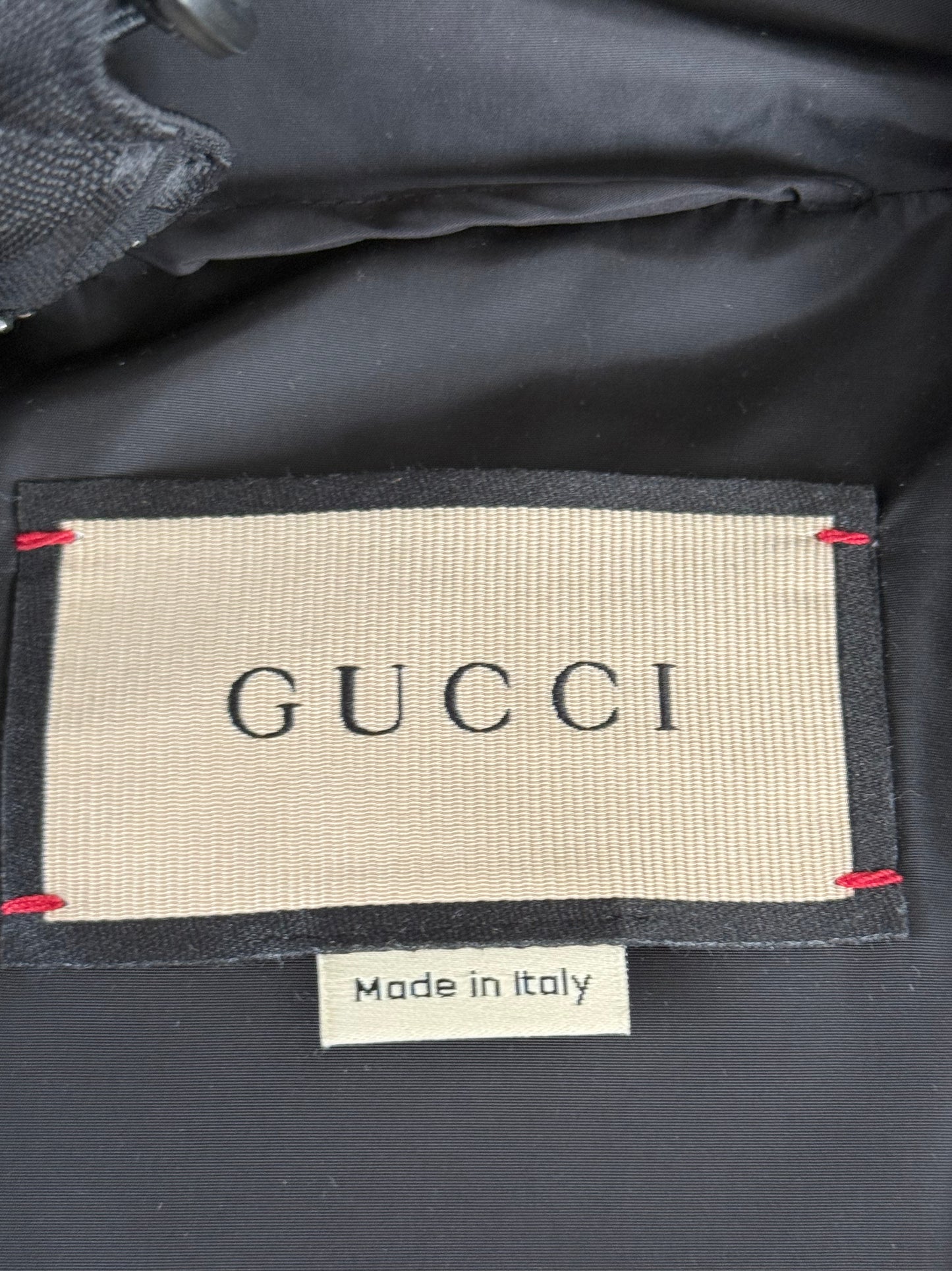 Gucci Black GG Monogram Puffer Vest