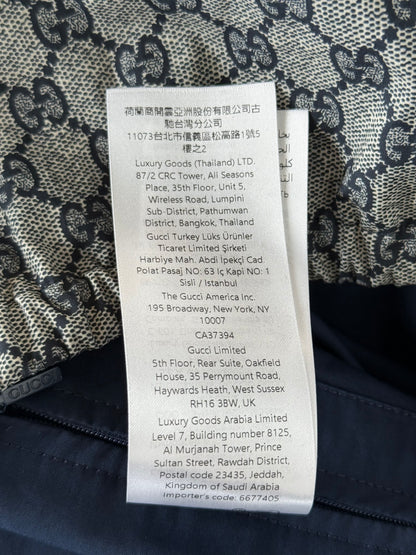 Gucci Beige & Navy GG Monogram Bomber jacket
