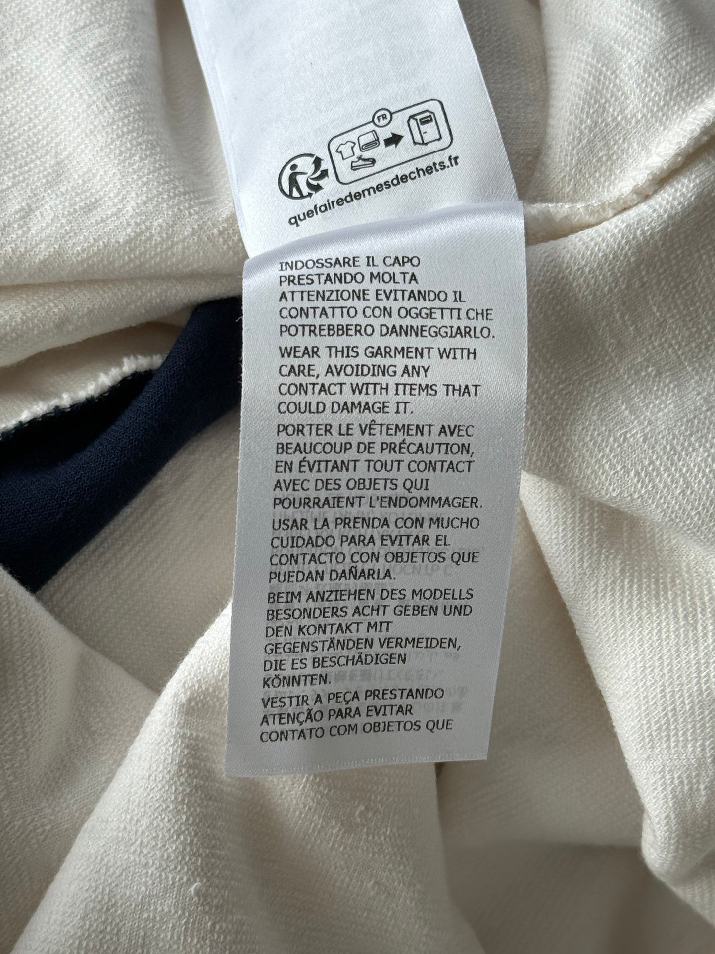 Gucci White GG Monogram Striped Terry Cloth Longsleeve Polo Shirt