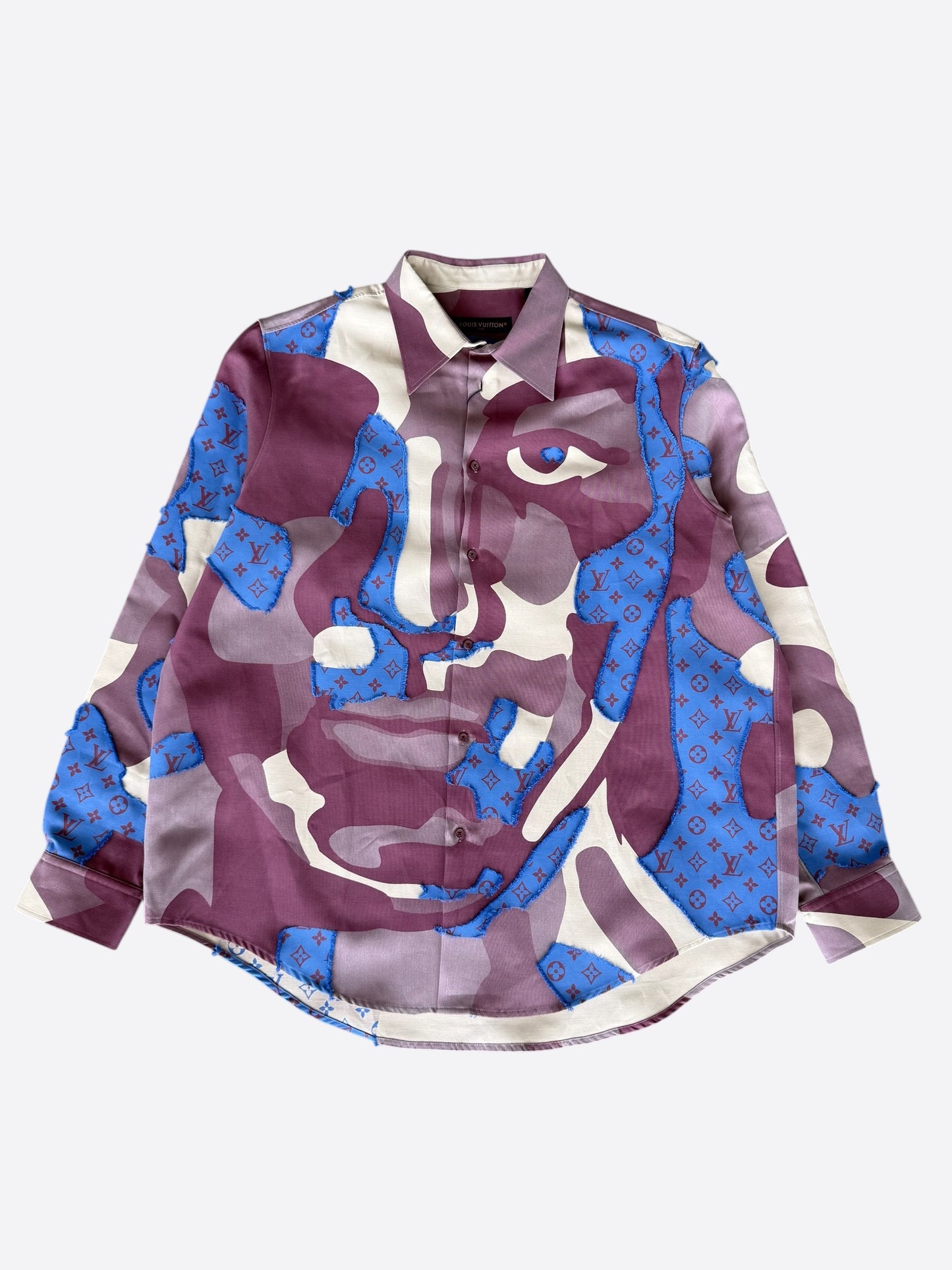 Louis Vuitton Kidsuper Multicolor Face Graphic Button Up Shirt