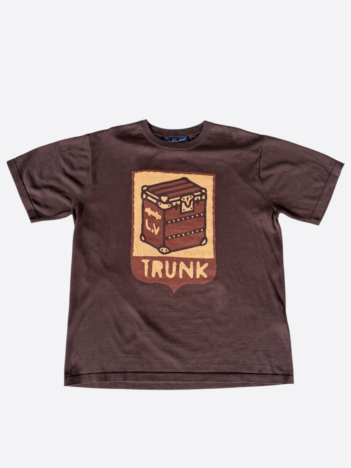 Louis Vuitton Brown Trunk Intarsia T-Shirt
