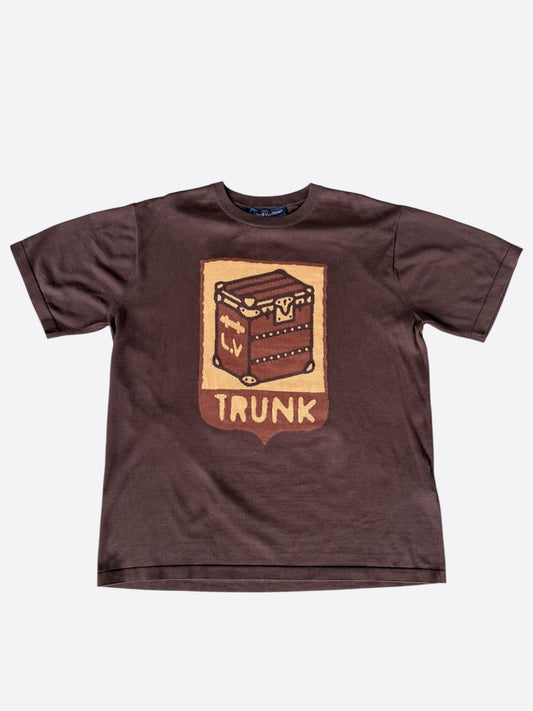 Louis Vuitton Brown Trunk Intarsia T-Shirt