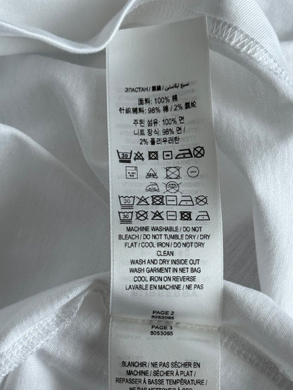 Burberry White & Blue Graffiti Graphic T-Shirt