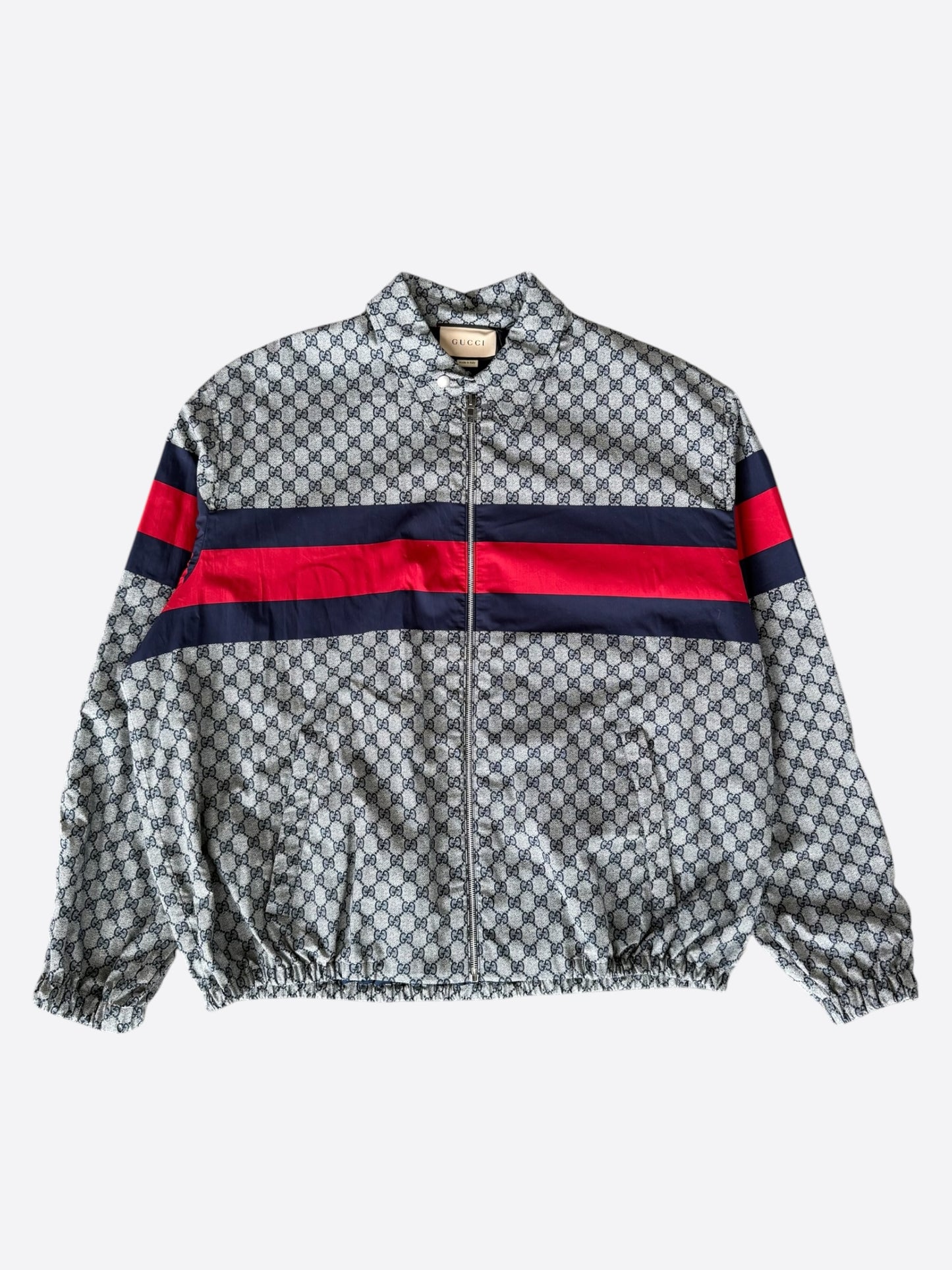 Gucci Beige & Navy GG Monogram Bomber jacket