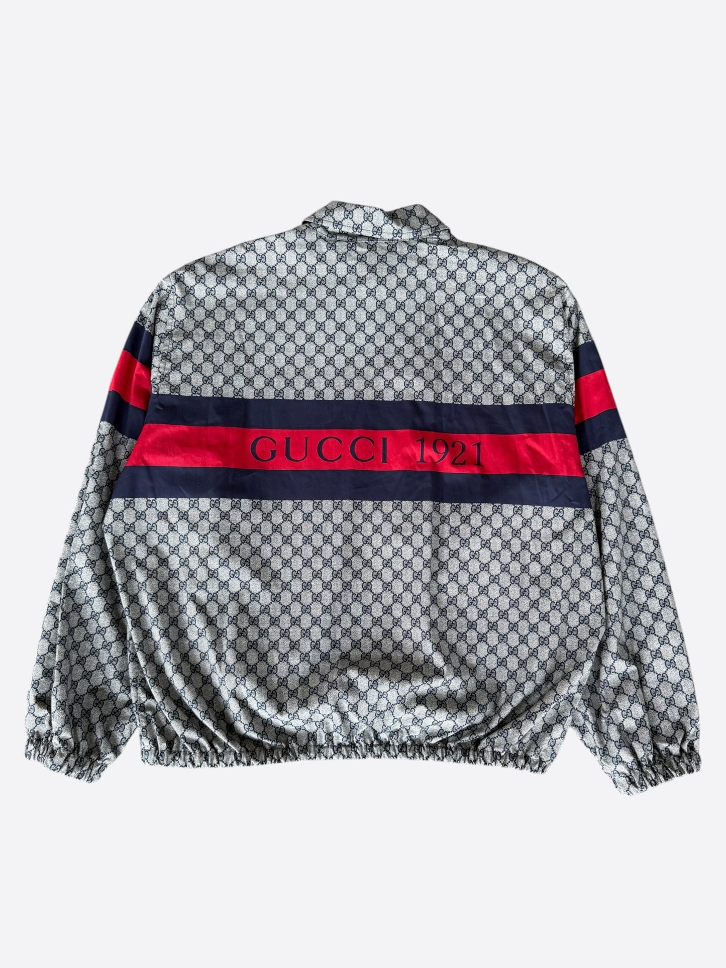 Gucci Beige & Navy GG Monogram Bomber jacket