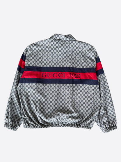 Gucci Beige & Navy GG Monogram Bomber jacket