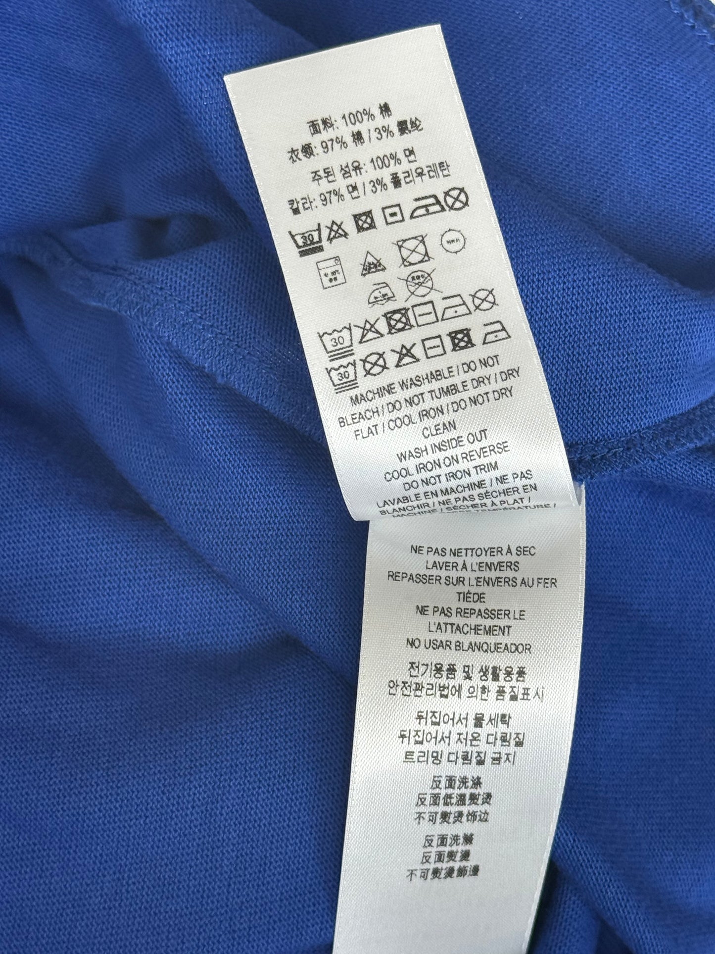 Burberry Blue & White Equestrian Knight Graphic T-Shirt