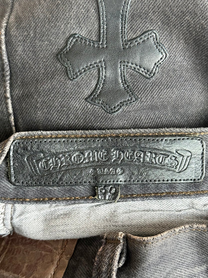 Chrome Hearts Levi's Grey & Black Cross Patch Jeans