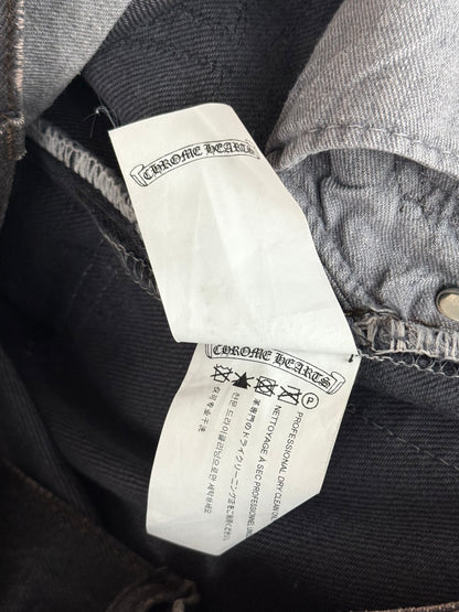 Chrome Hearts Levi's Grey & Black Cross Patch Jeans