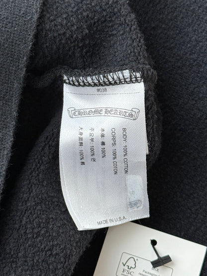 Chrome Hearts Black & White Script Logo Zip Up Hoodie