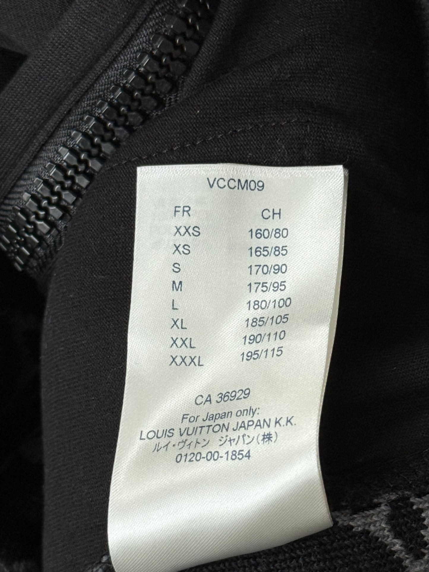 Louis Vuitton Black Monogram Fleece Zip Up Jacket