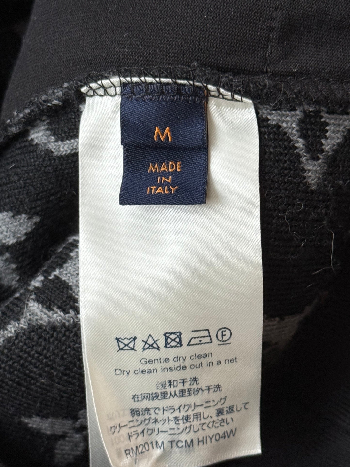 Louis Vuitton Black Monogram Fleece Zip Up Jacket
