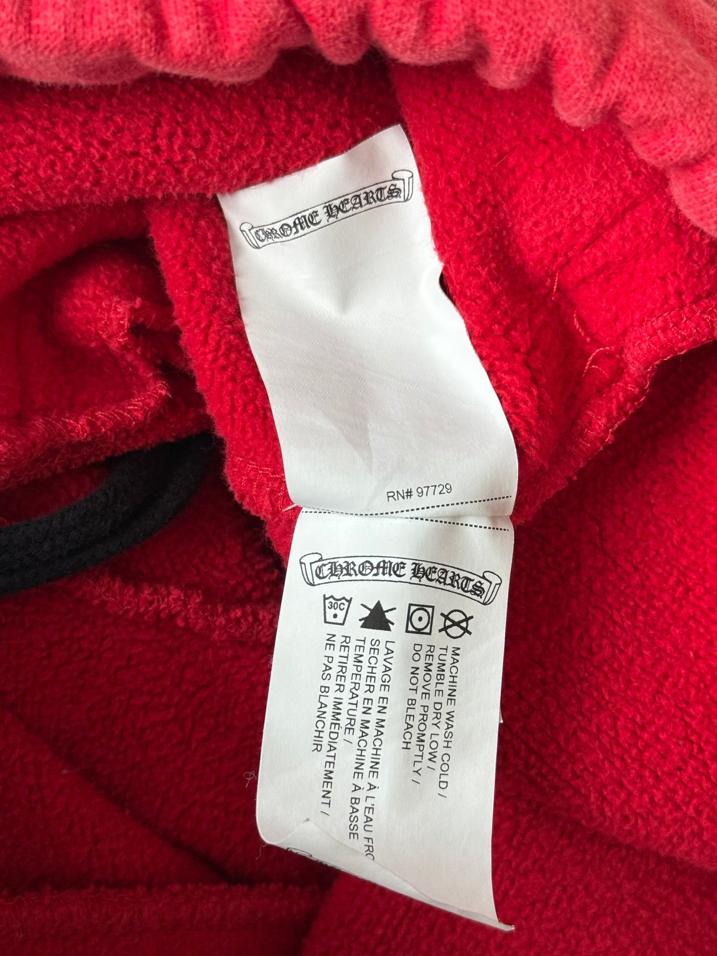 Chrome Hearts Red & White Triple Cross Embroidered Sweatpants