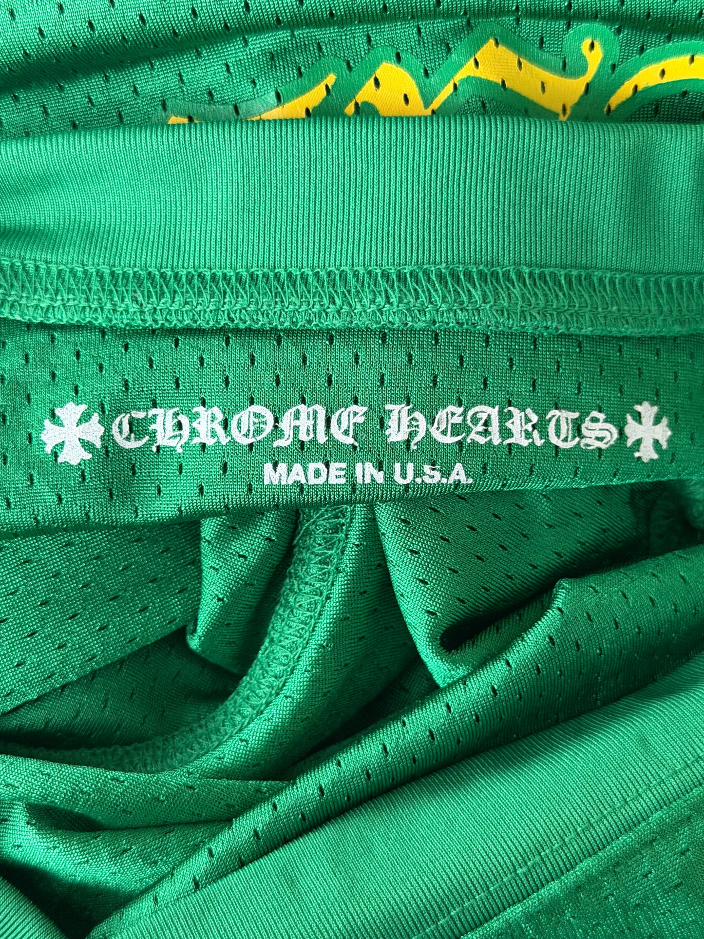 Chrome Hearts Green & Yellow Floral Nylon Mesh Longsleeve Jersey