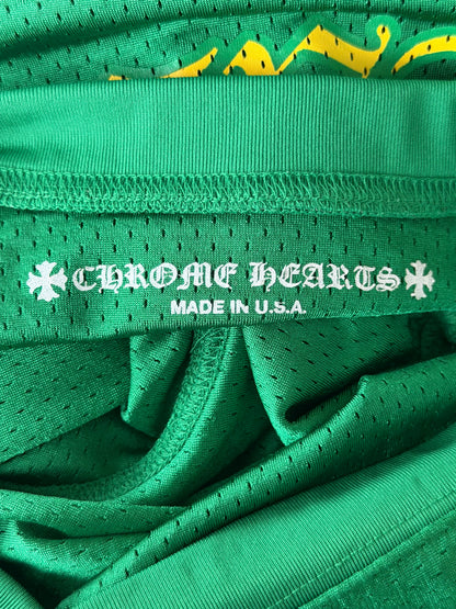 Chrome Hearts Green & Yellow Floral Nylon Mesh Longsleeve Jersey