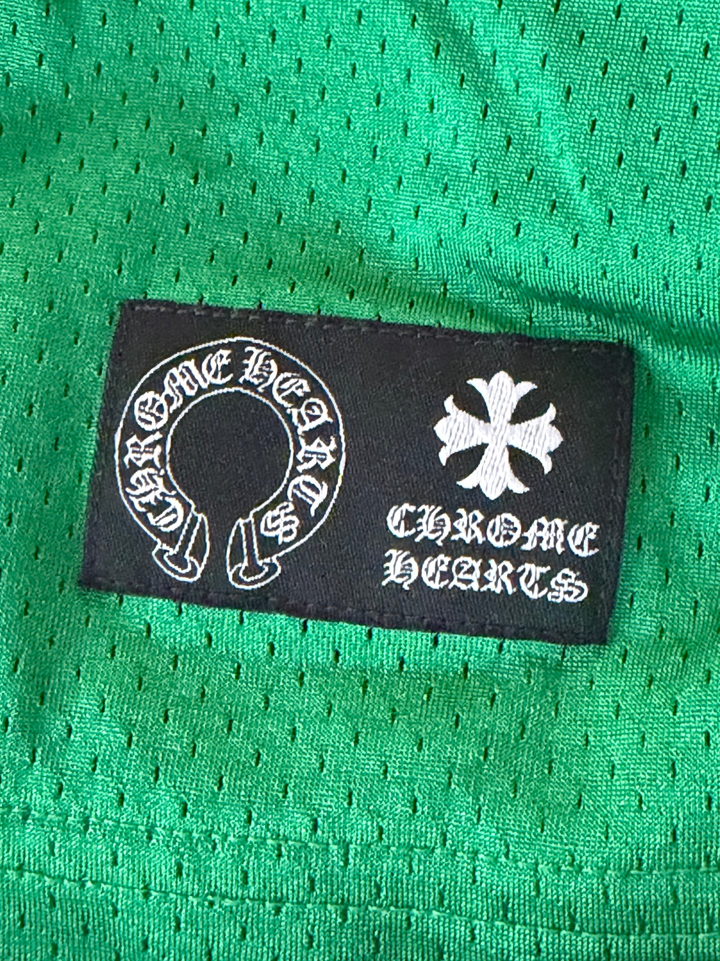 Chrome Hearts Green & Yellow Floral Nylon Mesh Longsleeve Jersey
