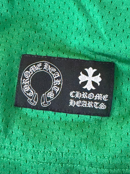 Chrome Hearts Green & Yellow Floral Nylon Mesh Longsleeve Jersey