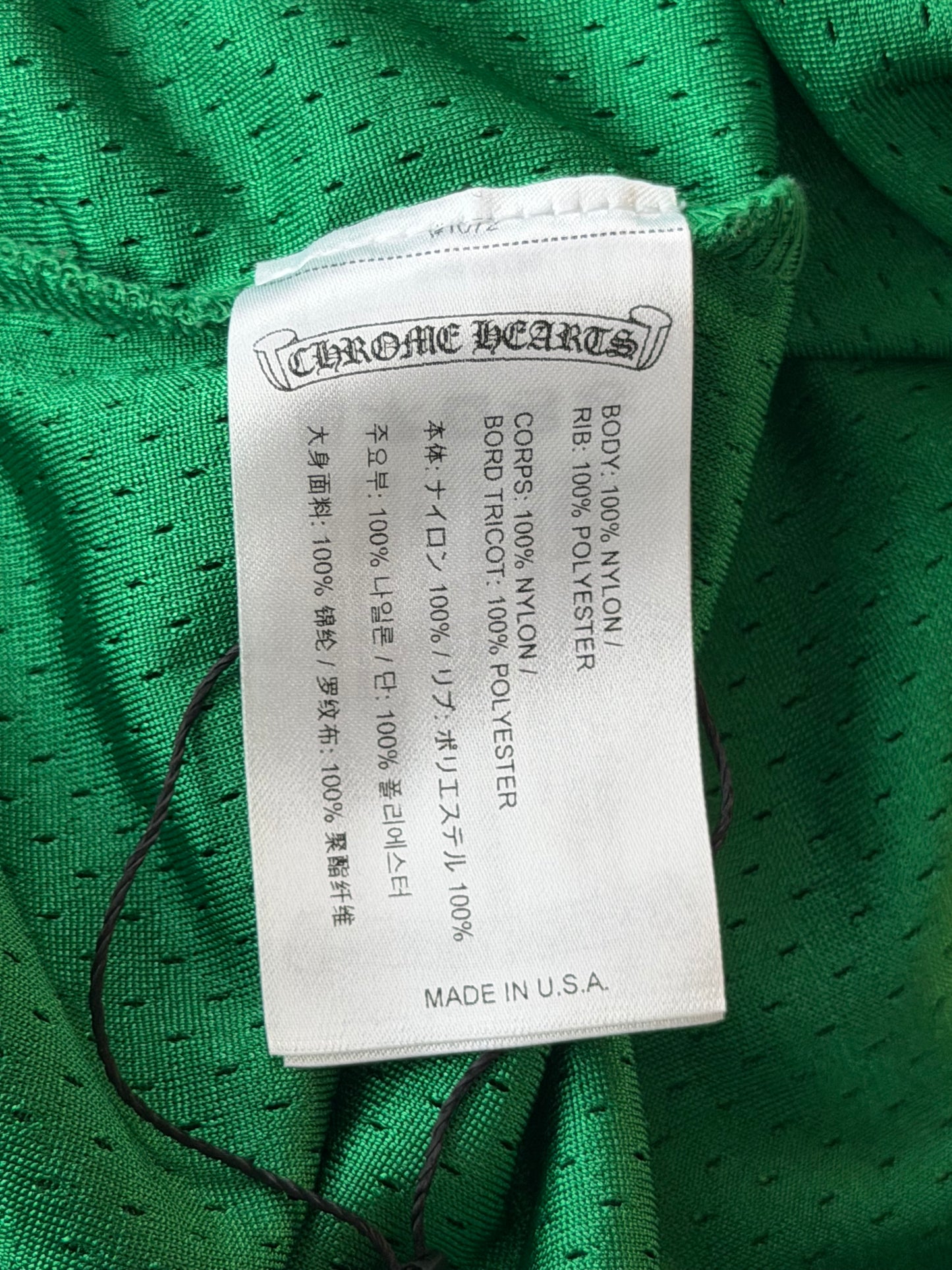 Chrome Hearts Green & Yellow Floral Nylon Mesh Longsleeve Jersey