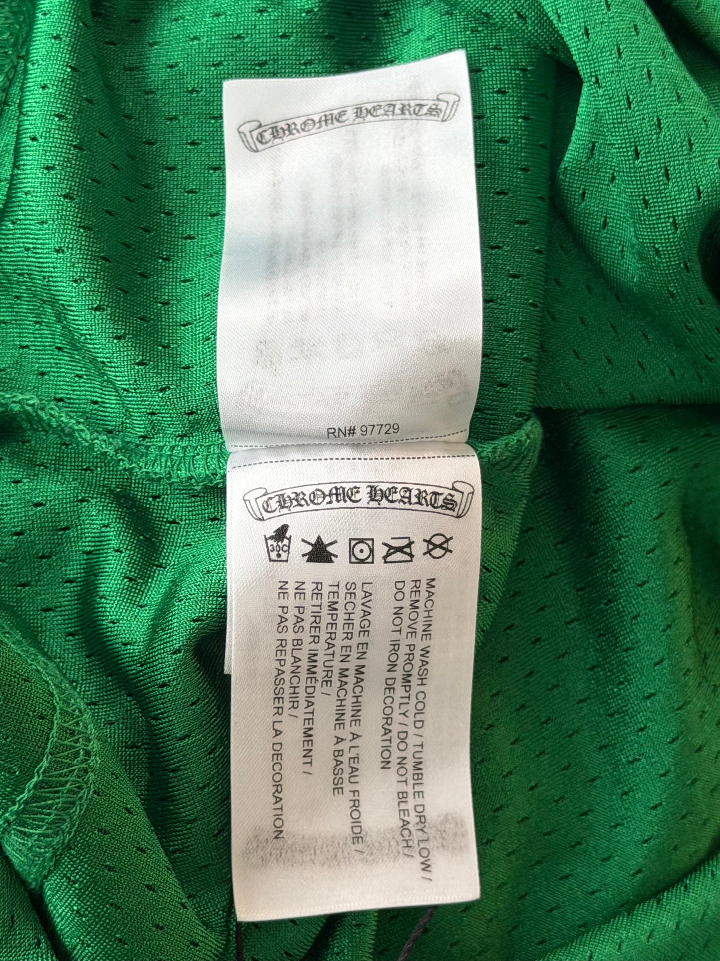 Chrome Hearts Green & Yellow Floral Nylon Mesh Longsleeve Jersey