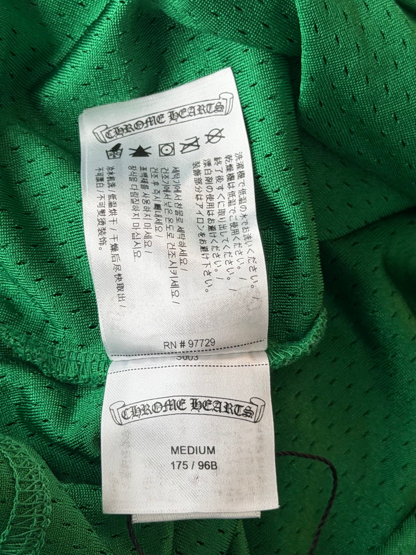 Chrome Hearts Green & Yellow Floral Nylon Mesh Longsleeve Jersey