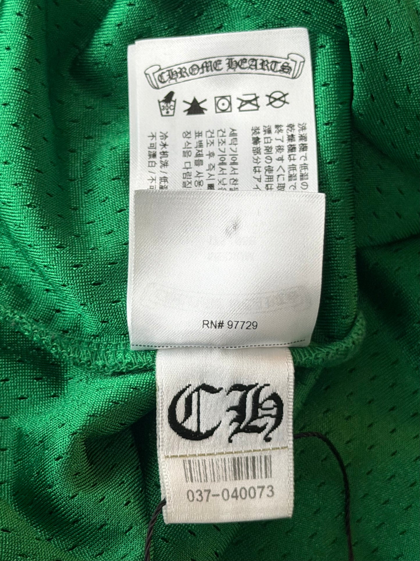 Chrome Hearts Green & Yellow Floral Nylon Mesh Longsleeve Jersey