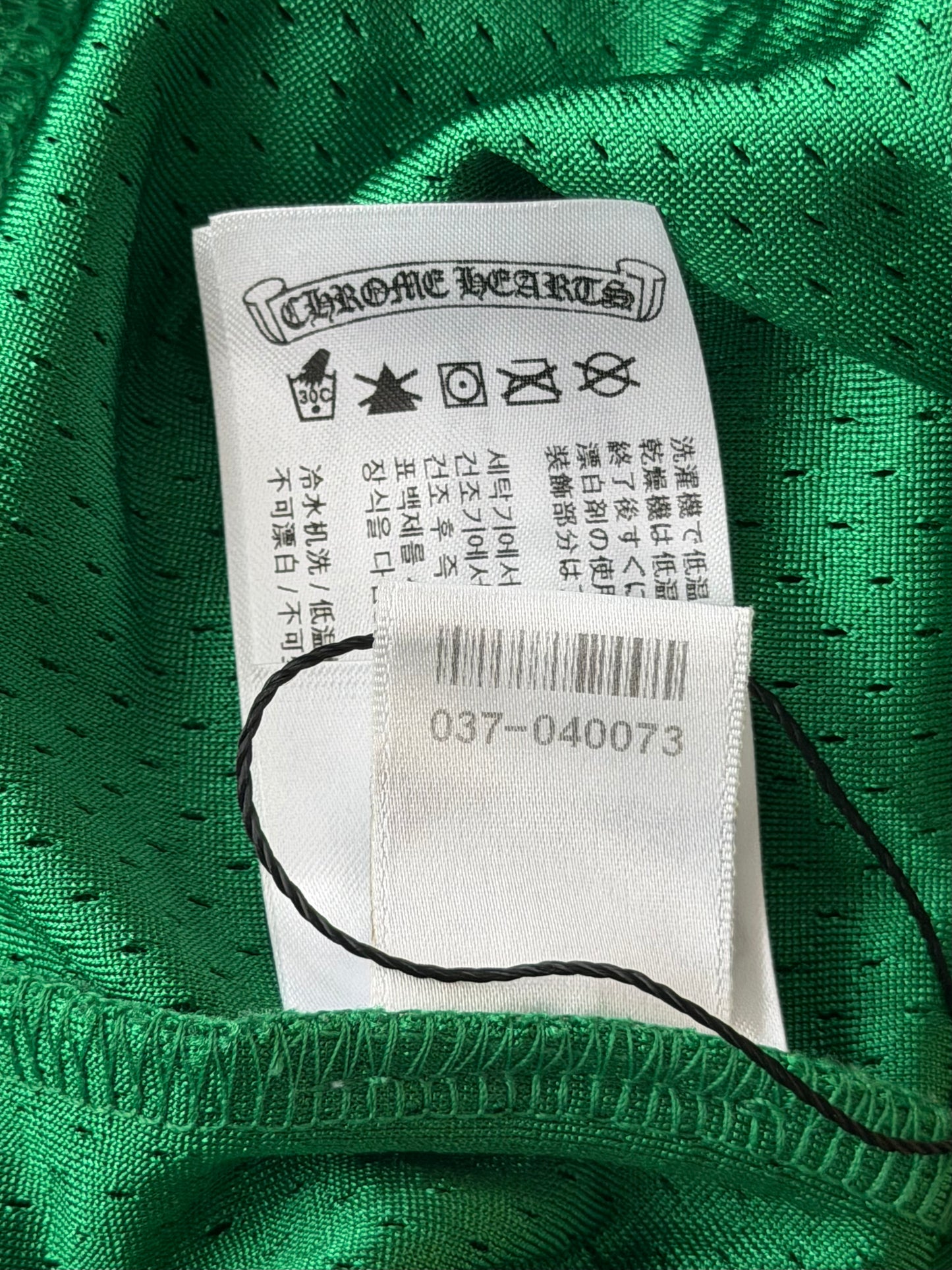 Chrome Hearts Green & Yellow Floral Nylon Mesh Longsleeve Jersey
