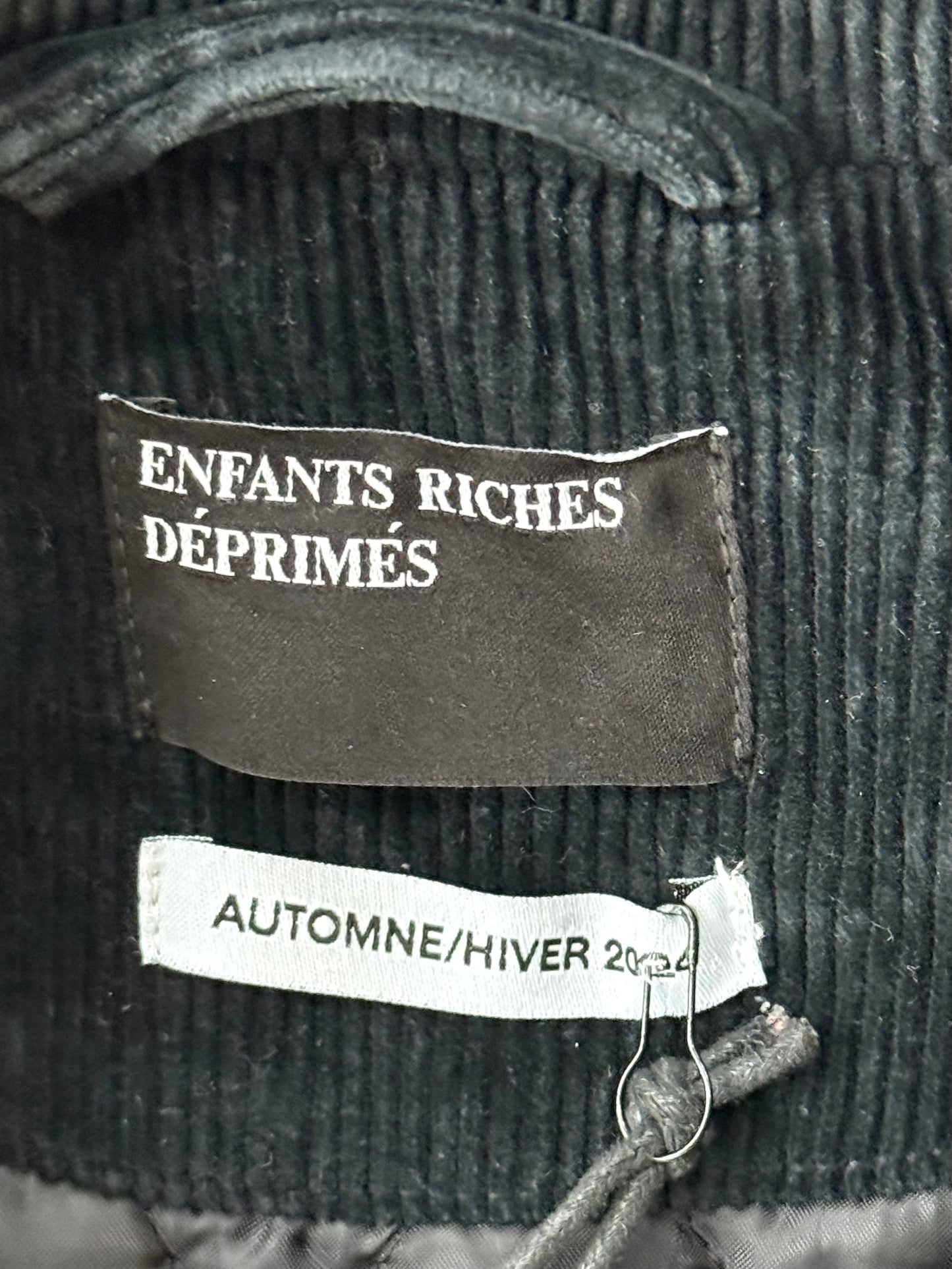 Enfants Riches Deprimes Black & White Barbara Corduroy Jacket