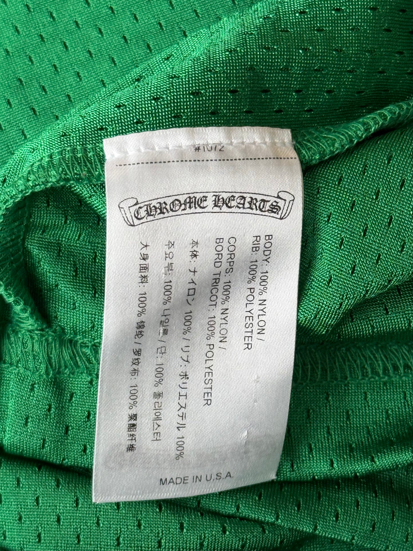 Chrome Hearts Green & Yellow Floral Nylon Mesh Longsleeve Jersey