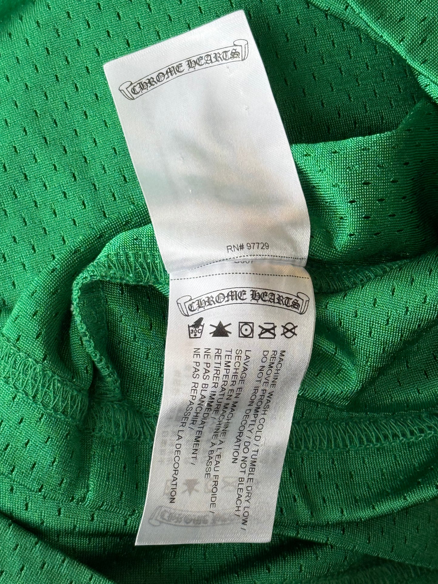 Chrome Hearts Green & Yellow Floral Nylon Mesh Longsleeve Jersey