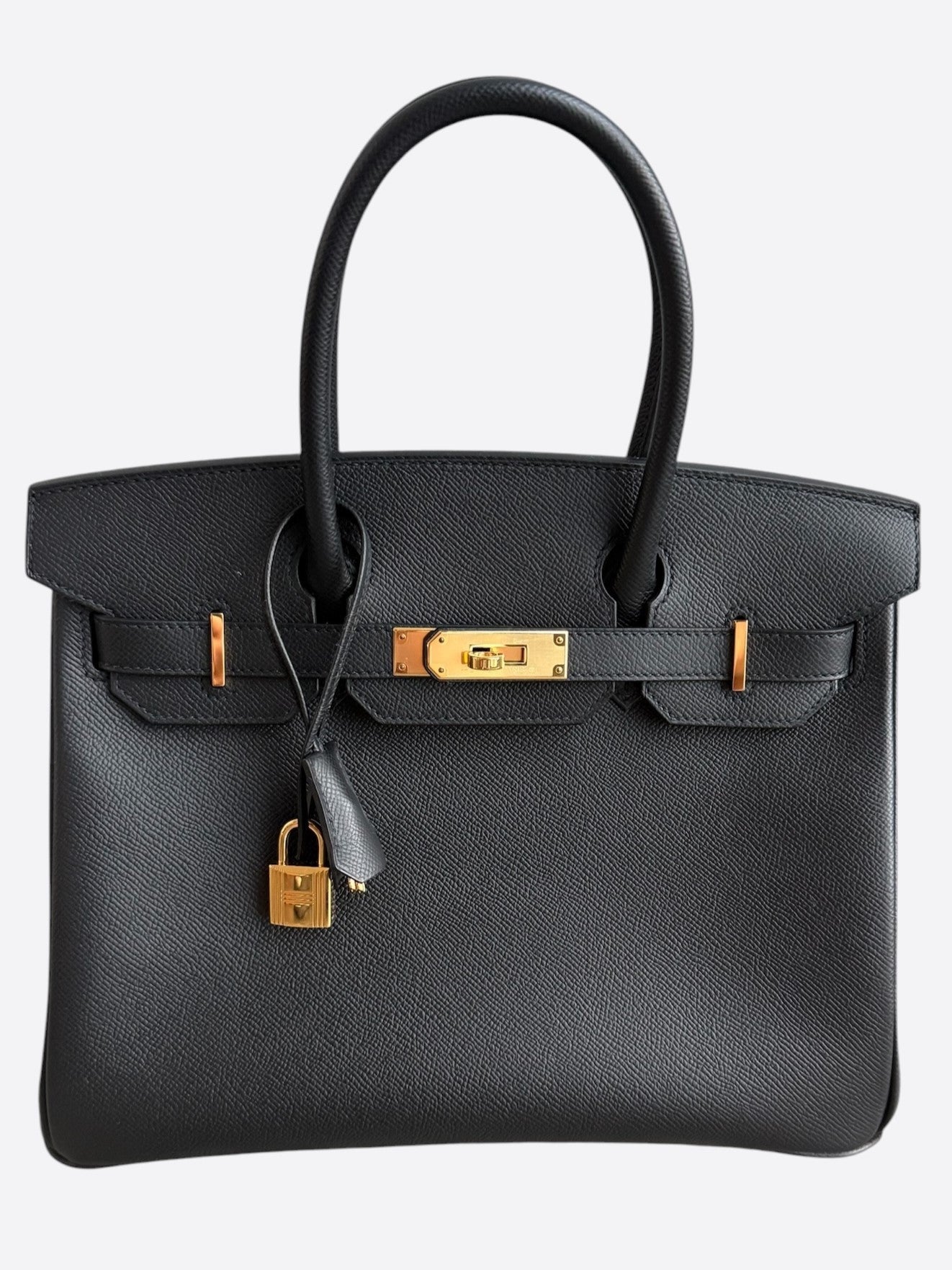 Hermes Black Epsom & Gold Hardware Birkin 30