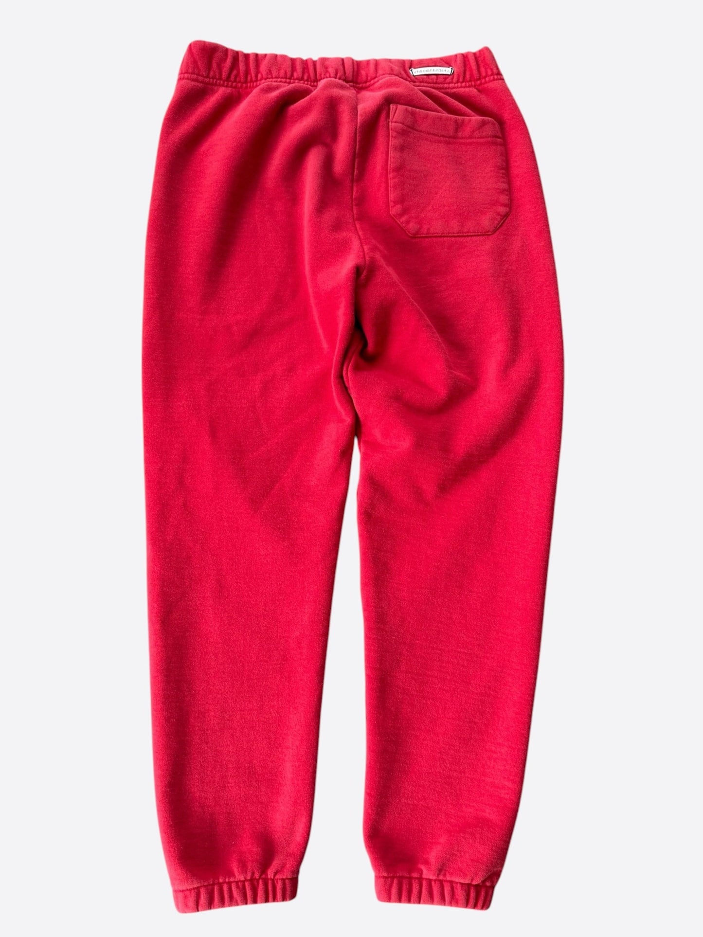 Chrome Hearts Red & White Triple Cross Embroidered Sweatpants