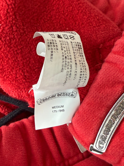 Chrome Hearts Red & White Triple Cross Embroidered Sweatpants