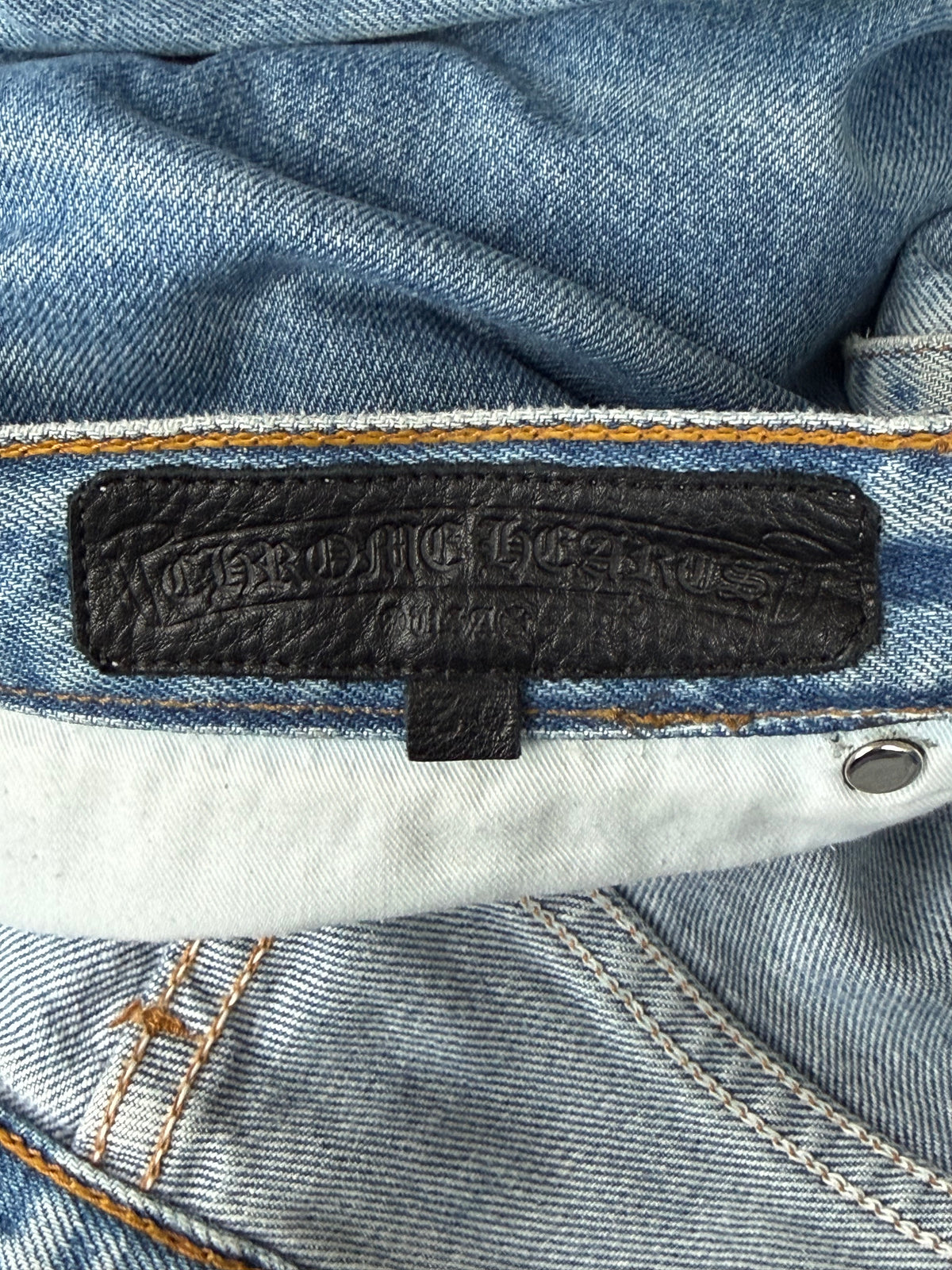 Chrome Hearts Levis Blue, Green & Cheetah Star Patch Jeans