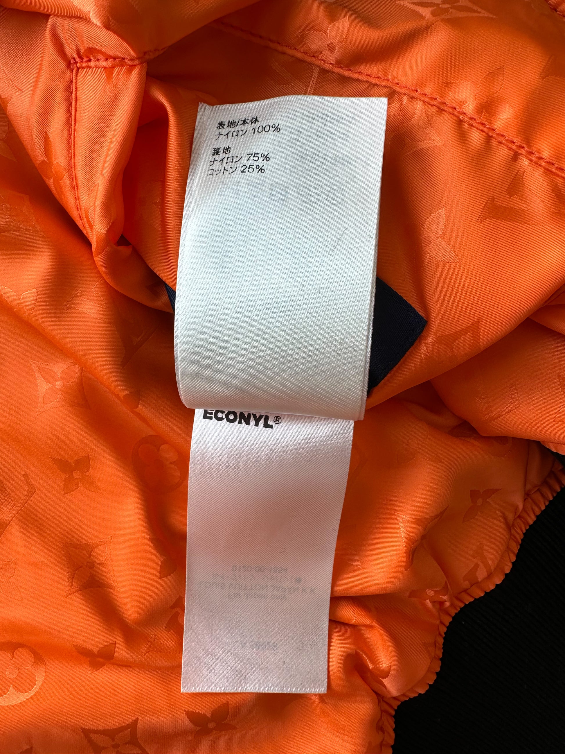 Louis Vuitton Black & Orange Monogram Reversible Bomber Jacket – Savonches