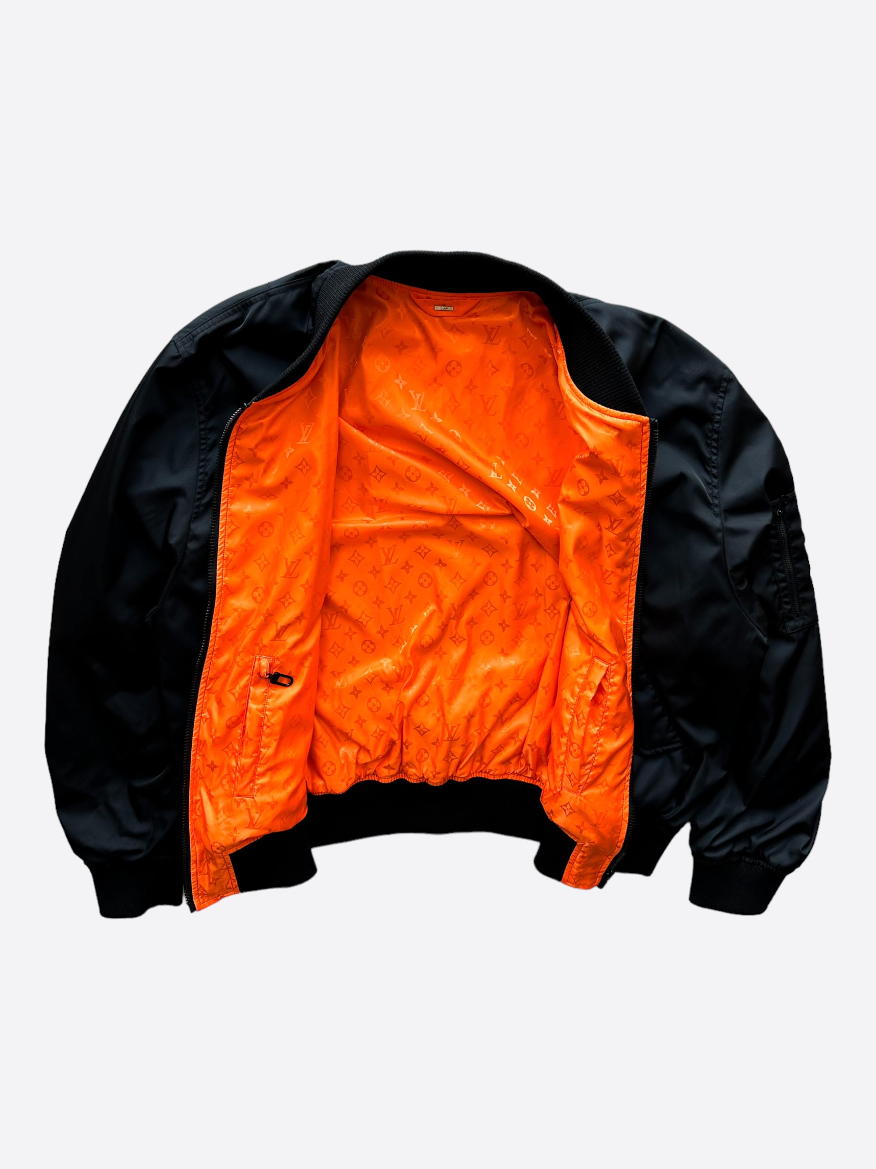 Louis Vuitton Orange Monogram Bomber Jacket