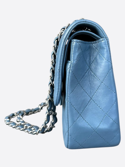 Chanel Blue Lambskin Quilted Medium Flap Bag