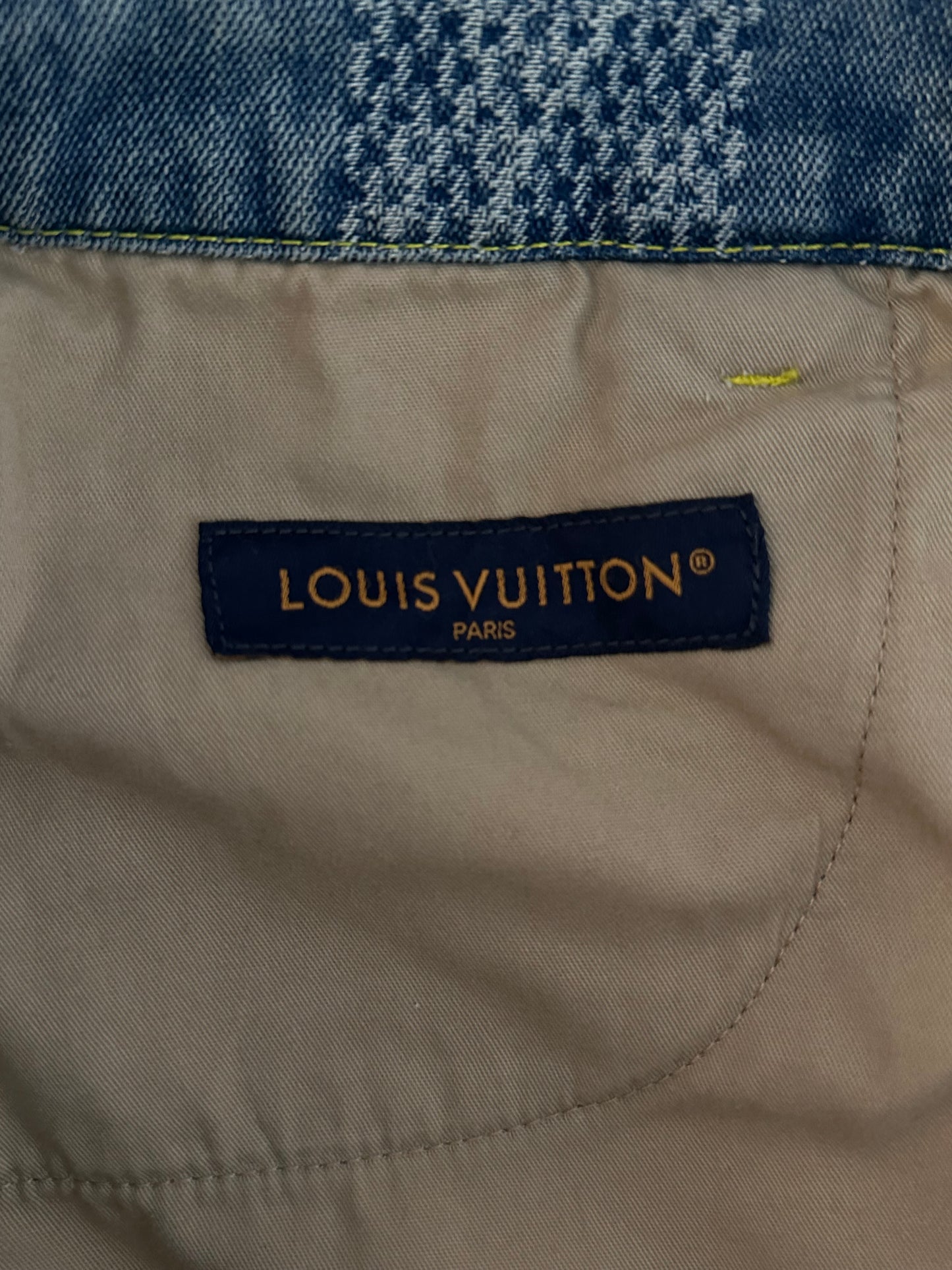 Louis Vuitton Blue Damier Flared Denim Jeans