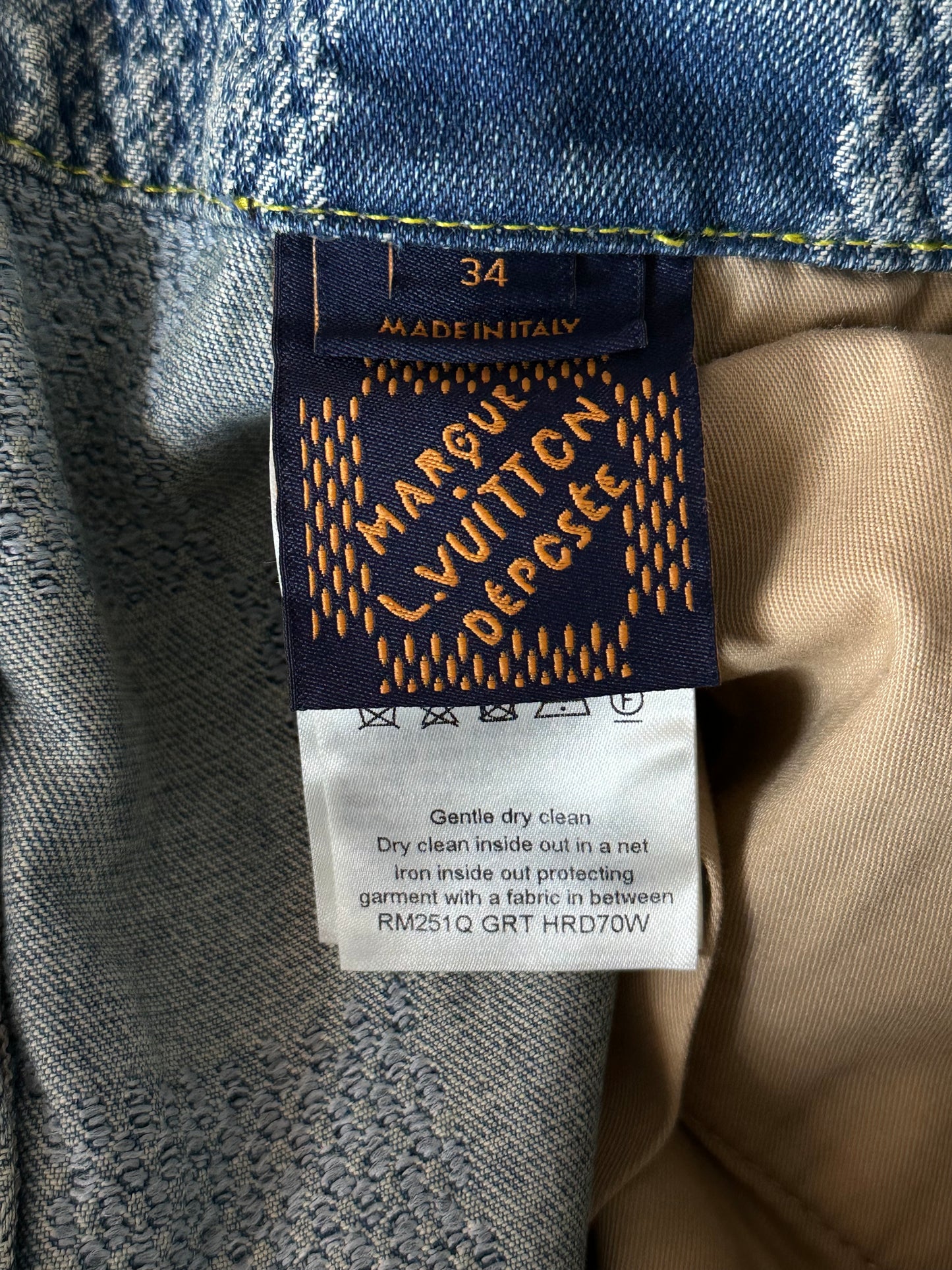 Louis Vuitton Blue Damier Flared Denim Jeans