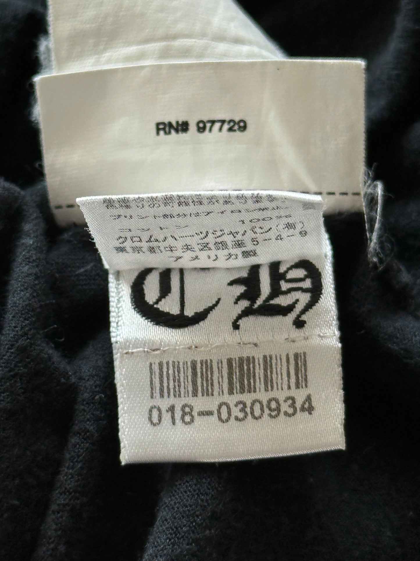 Chrome Hearts Black & White Tokyo Exclusive Scroll Logo T-Shirt