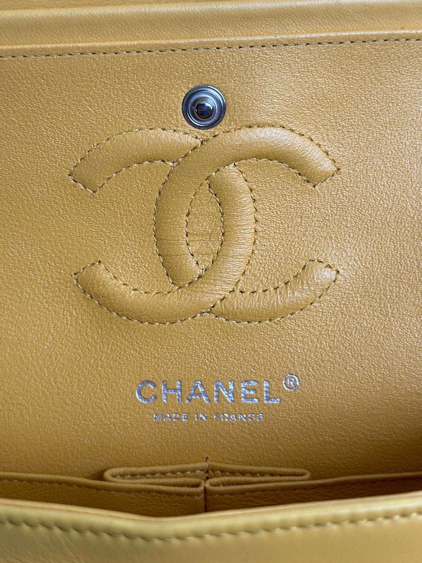 Chanel Yellow Quilted Lambskin Small Flap Bag