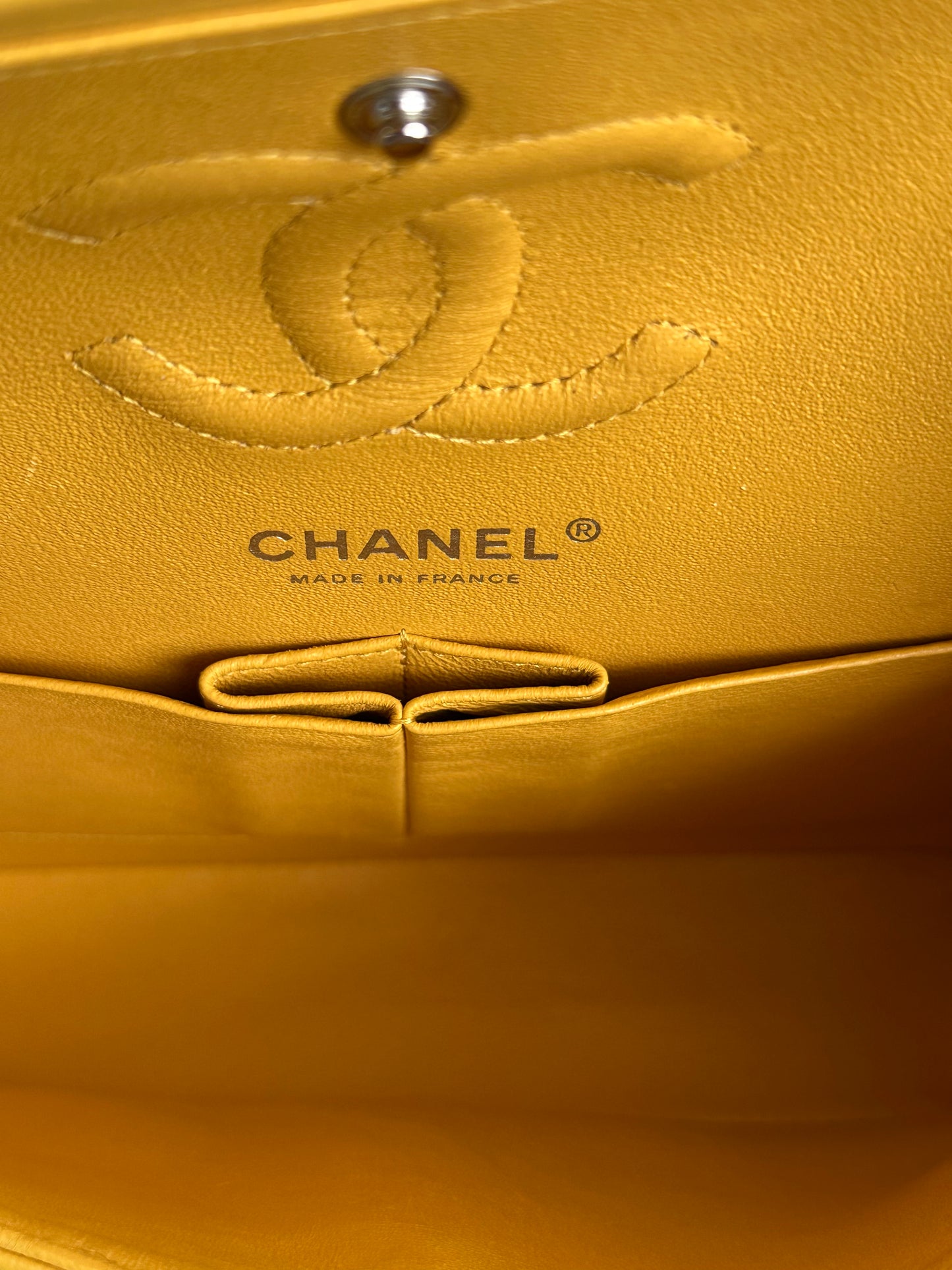 Chanel Yellow Quilted Lambskin Small Flap Bag