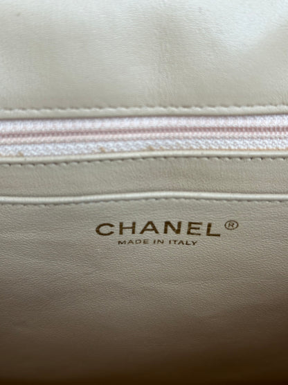 Chanel Beige Quilted Lambskin Jumbo Flap Bag