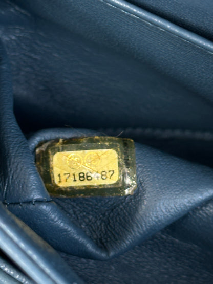 Chanel Blue Lambskin Quilted Medium Flap Bag