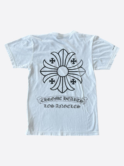 Chrome Hearts White & Black Los Angeles Exclusive Cross Logo T-Shirt