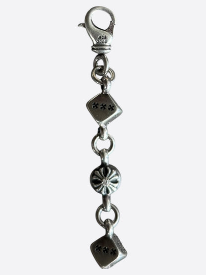 Chrome Hearts Silver & Diamond Dice Bracelet