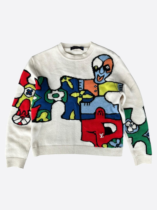 Louis Vuitton Beige Puzzle Wool Sweater