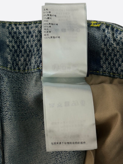 Louis Vuitton Blue Damier Flared Denim Jeans
