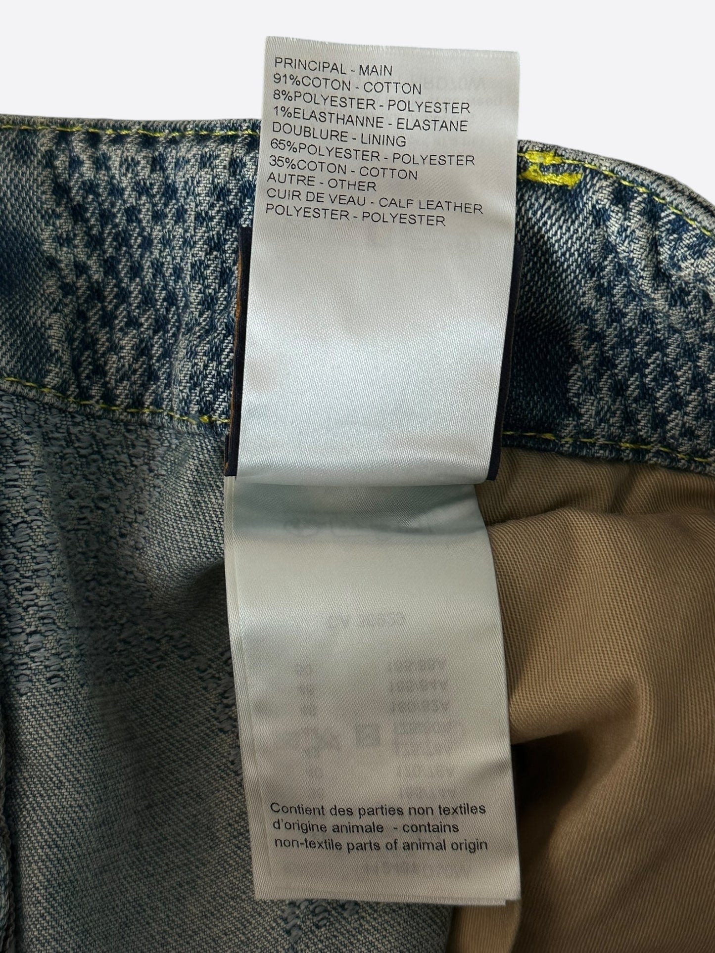 Louis Vuitton Blue Damier Flared Denim Jeans