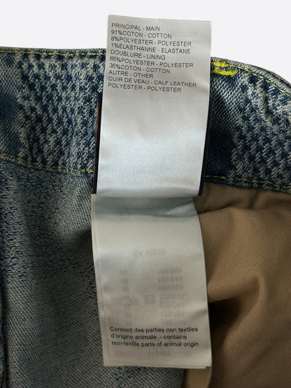 Louis Vuitton Blue Damier Flared Denim Jeans